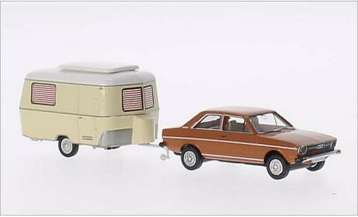 Audi 80 berline 1/87 Brekina brown diecast model cars