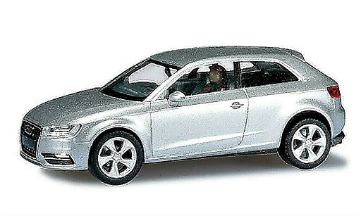 Audi A3 berline 1/87 Herpa (8V) grey DioramaReady diecast model cars