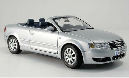 Audi A4 cabriolet 1/18 Motormax Convertible grey diecast model cars