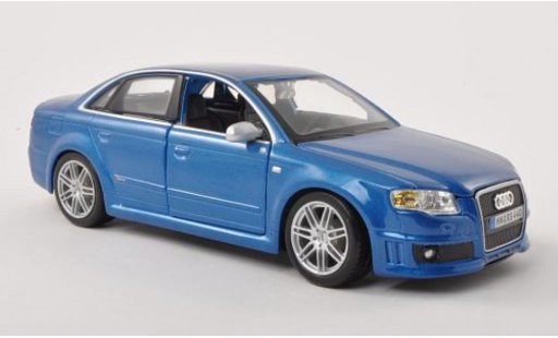 Audi RS4 berline 1/24 Burago (B7) blue diecast model cars