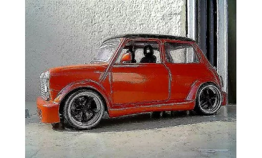 Austin Mini cooper 1/18 Burago kit carrosserie et jantes 13 pouces diecast model cars