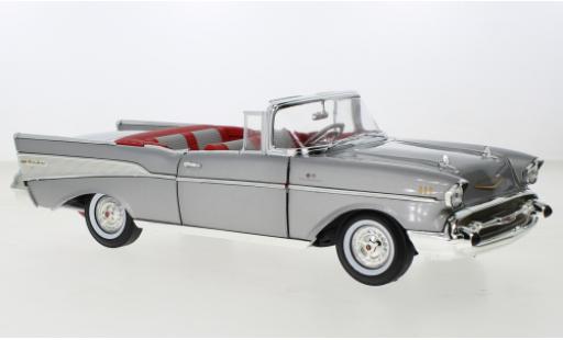Chevrolet Bel Air 1/18 Auto World Convertible metallise grey 1957 diecast model cars