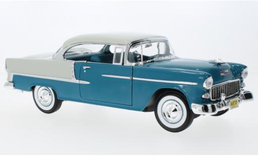 Chevrolet Bel Air 1/18 Auto World Bel air Hardtop blue/beige 1955 diecast model cars