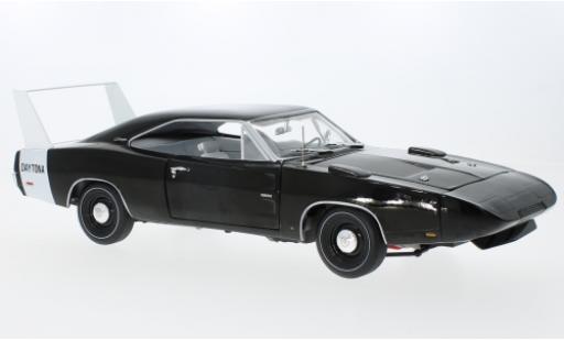 Diecast model cars Dodge Charger 1/18 Auto World Daytona black/white 1969 Dodge Charger 1/18 Auto World Daytona black/white 1969 diecast model cars