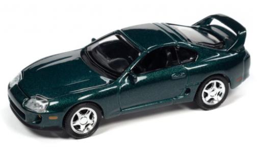 Diecast model cars Toyota Supra 1/64 Auto World metallise green foncé 1996 Toyota Supra 1/64 Auto World metallise green foncé 1996 diecast model cars