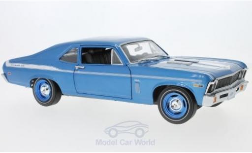Diecast model cars Chevrolet Nova 1969 1/18 Auto World Yenko Coupe metallic blue 1969 Chevrolet Nova 1969 1/18 Auto World Yenko Coupe metallic blue 1969 diecast model cars