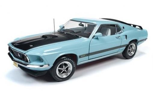 Diecast model cars Ford Mustang 1/18 Auto World Mach 1 blue/black 1969 Ford Mustang 1/18 Auto World Mach 1 blue/black 1969 diecast model cars