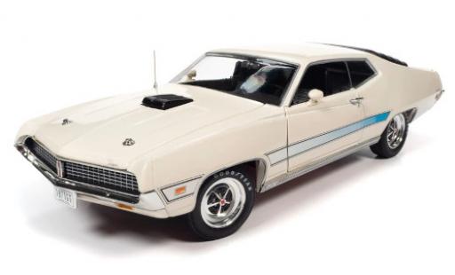 Diecast model cars Ford Torino 1/18 Auto World white/Dekor 1971 Ford Torino 1/18 Auto World white/Dekor 1971 diecast model cars