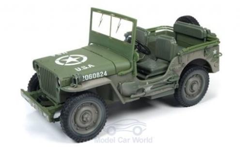 Jeep Willys 1/18 Auto World MB oliv 1941 mit Schmutzeffekt diecast model cars