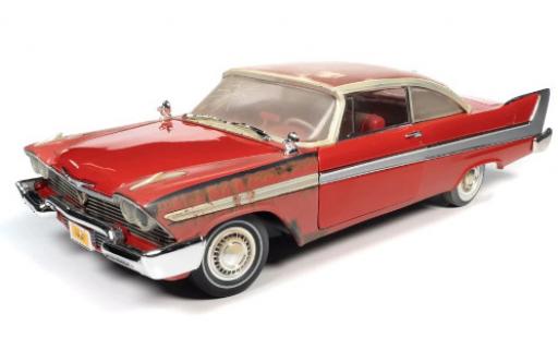 Diecast model cars Plymouth Fury 1/18 Auto World red/grey Christine 1958 Teilrestoration Plymouth Fury 1/18 Auto World red/grey Christine 1958 Teilrestoration diecast model cars