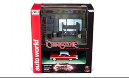 Diecast model cars Plymouth Fury 1/64 Auto World red/white 1958 mit Christine Darrells Garage Diorama Plymouth Fury 1/64 Auto World red/white 1958 mit Christine Darrells Garage Diorama diecast model cars