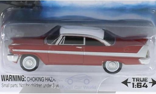 Diecast model cars Plymouth Fury 1/64 Auto World red/white Der Horrorfilm Christine 1958 SilverScreen Moviecar Plymouth Fury 1/64 Auto World red/white Der Horrorfilm Christine 1958 SilverScreen Moviecar diecast model cars