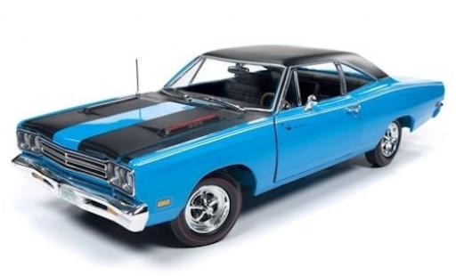 Plymouth Road Runner 1/18 Auto World blue/black 1969 diecast model cars