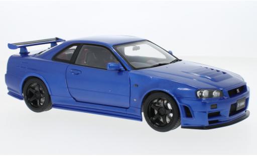 Nissan Skyline 1/18 AUTOart GT-R (R34) Nismo Z-Tune blue RHD 2005 diecast model cars