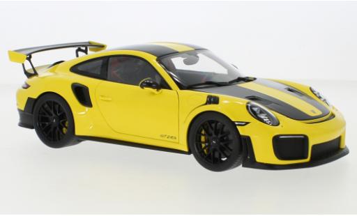 Porsche 991 GT2 RS 1/18 AUTOart 911 (.2) yellow 2017 diecast model cars