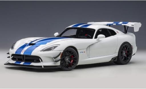 Diecast model cars Dodge Viper 1/18 AUTOart GTS-R Commemorative Edition ACR white/metallic blue 2017 Dodge Viper 1/18 AUTOart GTS-R Commemorative Edition ACR white/metallic blue 2017 diecast model cars