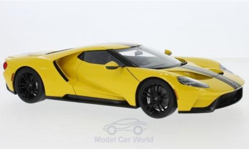 Diecast model cars Ford GT 1/18 AUTOart yellow/black 2017 Ford GT 1/18 AUTOart yellow/black 2017 diecast model cars
