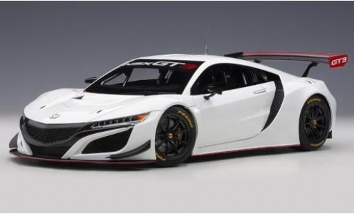 Diecast model cars Honda NSX 1/18 AUTOart GT3 white 2018 Plain Body Version Honda NSX 1/18 AUTOart GT3 white 2018 Plain Body Version diecast model cars