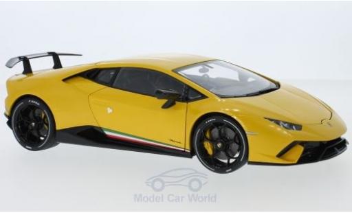 Lamborghini Huracan 1/18 AUTOart Performante metallic yellow 2017 diecast model cars
