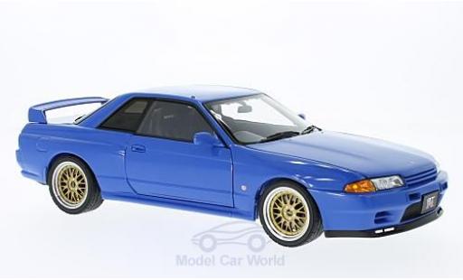 Nissan Skyline 1/18 AUTOart GT-R (R32) V-Spec II blue RHD Tuned Version diecast model cars