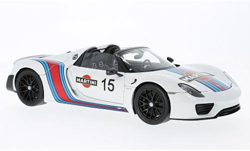 Porsche 918 1/18 AUTOart Spyder white Martini 2013 Weissach Package diecast model cars