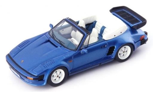 Porsche 930 1/43 AutoCult 911 SE Flatnose Cabriolet metallic blue 1988 diecast model cars