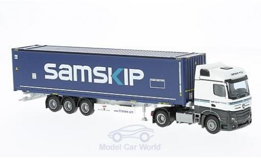 Diecast model cars Mercedes Actros 1/87 AWM 2 Big. Aerop. Samskip 45 OS Cont.-SZ Mercedes Actros 1/87 AWM 2 Big. Aerop. Samskip 45 OS Cont.-SZ diecast model cars