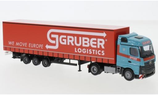 Diecast model cars Mercedes Actros 1/87 AWM 5 StreamSpace/Aerop. Gruber Logistics camion avec bache Mercedes Actros 1/87 AWM 5 StreamSpace/Aerop. Gruber Logistics camion avec bache diecast model cars