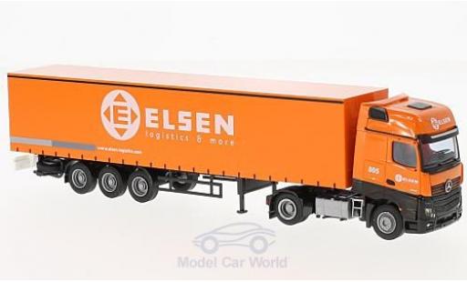 Diecast model cars Mercedes Actros 1/87 AWM 2 Giga. / Aerop. Elsen G-KSZ Mercedes Actros 1/87 AWM 2 Giga. / Aerop. Elsen G-KSZ diecast model cars