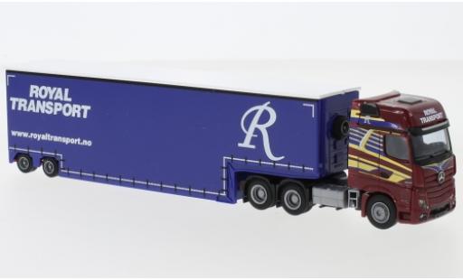 Diecast model cars Mercedes Actros 1/87 AWM 2 Giga. / Aerop. Royal Transport Tiefbett-SZ Mercedes Actros 1/87 AWM 2 Giga. / Aerop. Royal Transport Tiefbett-SZ diecast model cars