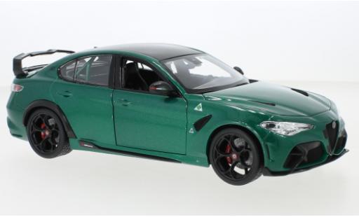 Alfa Romeo Giulia 1/18 Burago GTAm metallise green 2020 diecast model cars