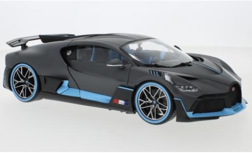 Bugatti Divo 1/18 Burago grey mat/blue clair 2018 diecast model cars