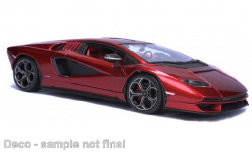 Diecast model cars Lamborghini Countach 1/24 Burago Bburago LPI 800-4 metallise red 2023 Lamborghini Countach 1/24 Burago Bburago LPI 800-4 metallise red 2023 diecast model cars