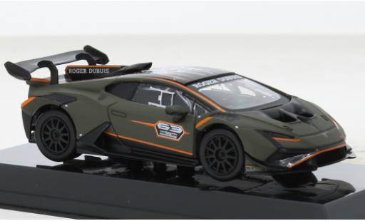 Lamborghini Huracan 1/43 Burago Super Trofeo Evo 2 mattoliv No.63 Roger Dubuis diecast model cars