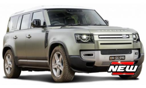 Land Rover Defender 1/24 Burago 110 metallise green/white diecast model cars