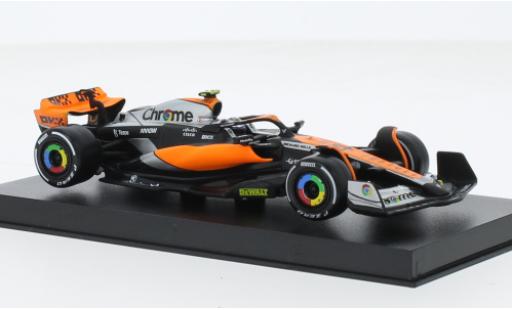 McLaren F1 1/43 Burago Bburago MCL60 No.4 Team formule 1 GP Grande-Bretagne 2023 diecast model cars