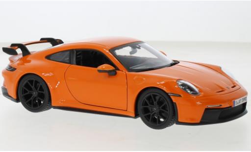 Porsche 992 GT3 1/24 Burago 911  metallise orange 2021 diecast model cars