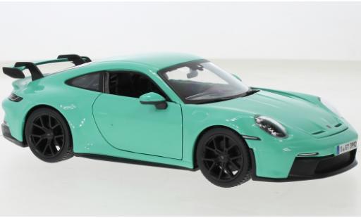 Porsche 992 GT3 1/24 Burago 911  turquoise 2021 diecast model cars