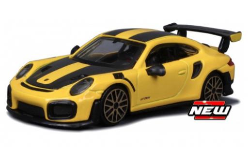 Porsche 911 1/43 Burago GT2 RS yellow/black diecast model cars