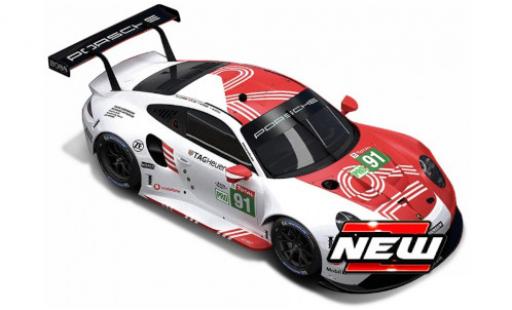 Porsche 992 RSR 1/24 Burago 911 -19 No.91 GT Team 2020 diecast model cars