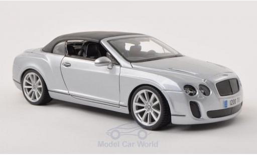 Diecast model cars Bentley Continental T 1/18 Burago Supersports Convertible grey Verdeck geschlossen Bentley Continental T 1/18 Burago Supersports Convertible grey Verdeck geschlossen diecast model cars