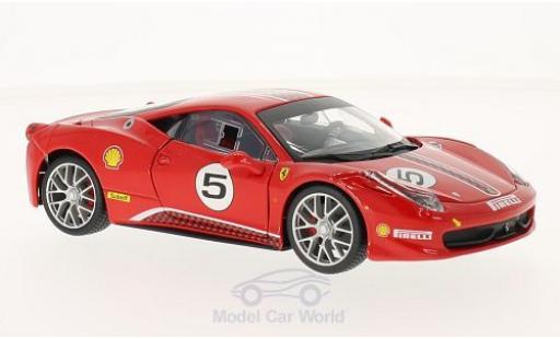 Ferrari 458 Challenge 1/24 Burago Challenge red No.5 diecast model cars