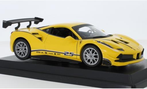 Ferrari 488 1/24 Burago Challenge yellow No.25 diecast model cars