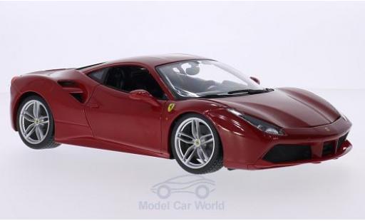 Ferrari 488 1/18 Burago GTB red 2015 diecast model cars