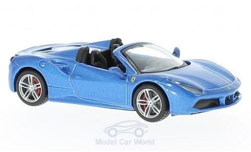 Diecast model cars Ferrari 488 1/43 Burago Spider metallic blue 2016 Ferrari 488 1/43 Burago Spider metallic blue 2016 diecast model cars