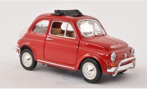 Diecast model cars Fiat 500 1/24 Burago L red 1968 geöffnetes Faltdach Fiat 500 1/24 Burago L red 1968 geöffnetes Faltdach diecast model cars