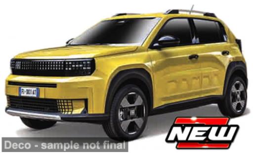 Fiat Panda 1/43 Burago Bburago EV gelb/schwarz 2024 1:43 diecast model cars
