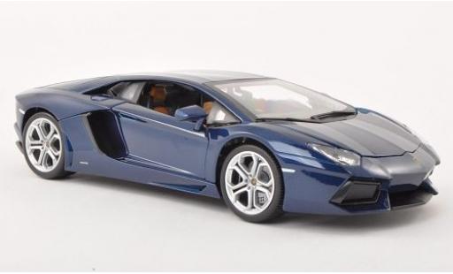 Lamborghini Aventador 1/18 Burago LP700-4 metallic blue 2011 diecast model cars