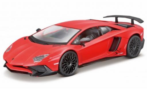 Diecast model cars Lamborghini Aventador 1/24 Burago LP750-4 SV metallic red Lamborghini Aventador 1/24 Burago LP750-4 SV metallic red diecast model cars