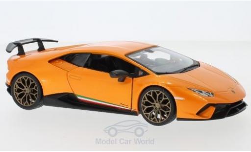 Lamborghini Huracan 1/24 Burago Performante orange diecast model cars